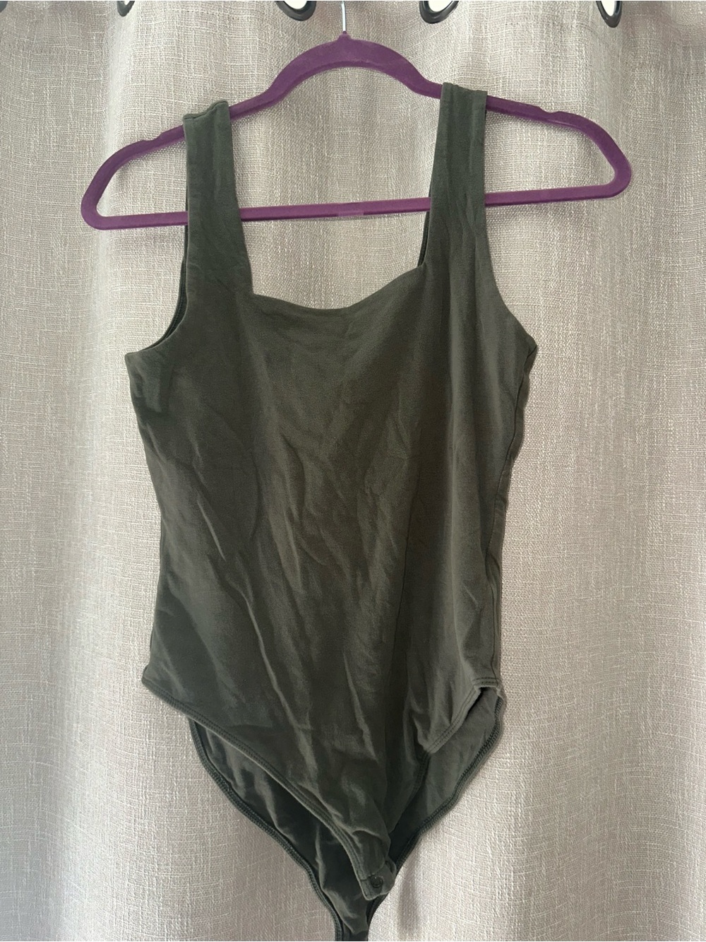 Sleeveless Olive Green Bodysuit - Old Navy